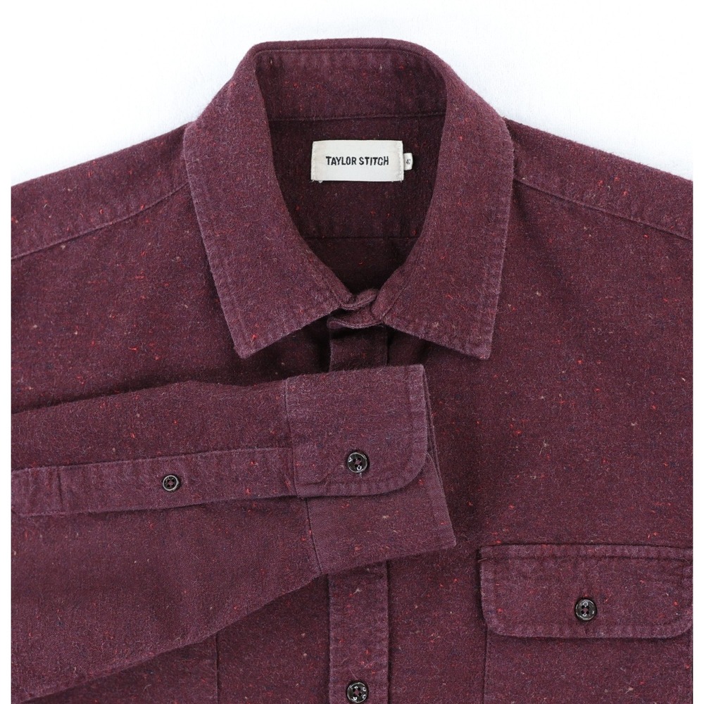 Taylor Stitch Burgundy/Marl Button-Down Shirt